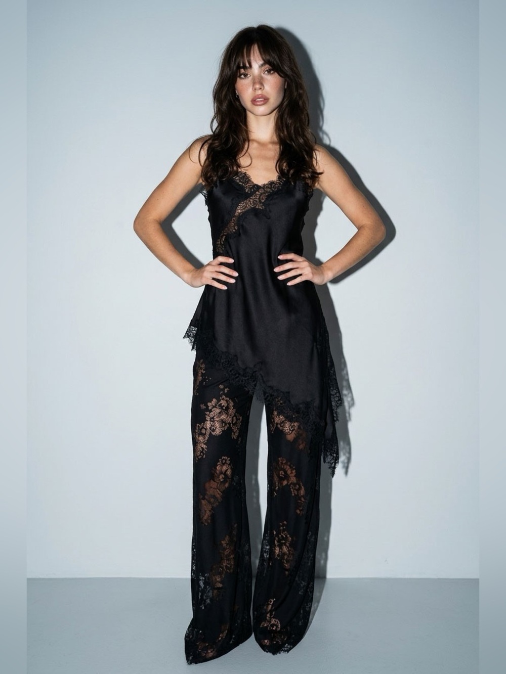 *PREORDER*Nightcall Black Lace Cami and Pants Set